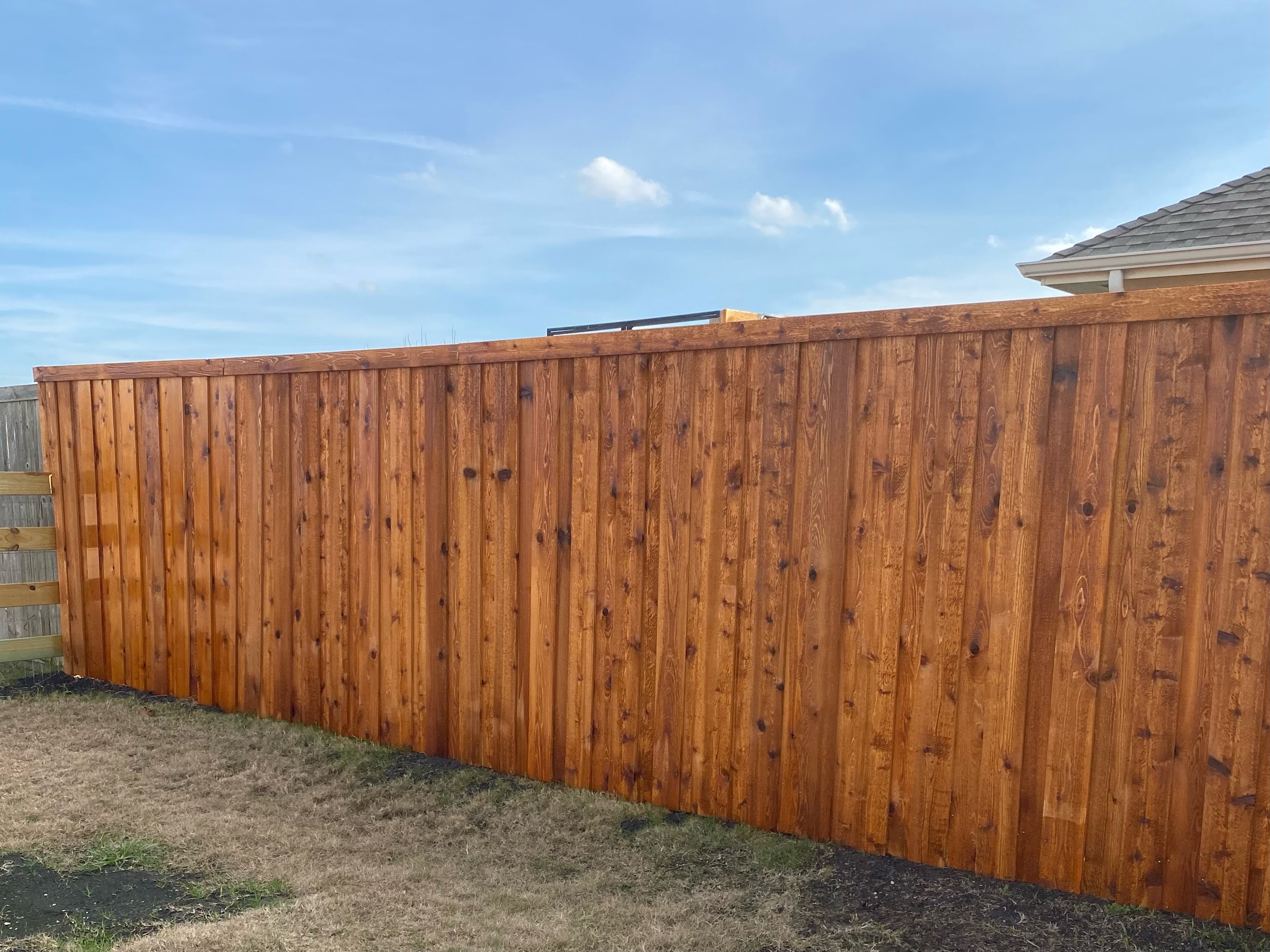 Stained Wooden Fence